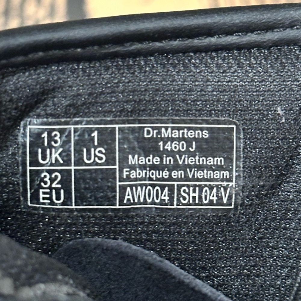 Kids Dr. Martens 1460 Black Leather Boots - Picture 2 of 5